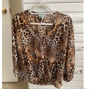 Veronica M Leopard Chiffon Blouse